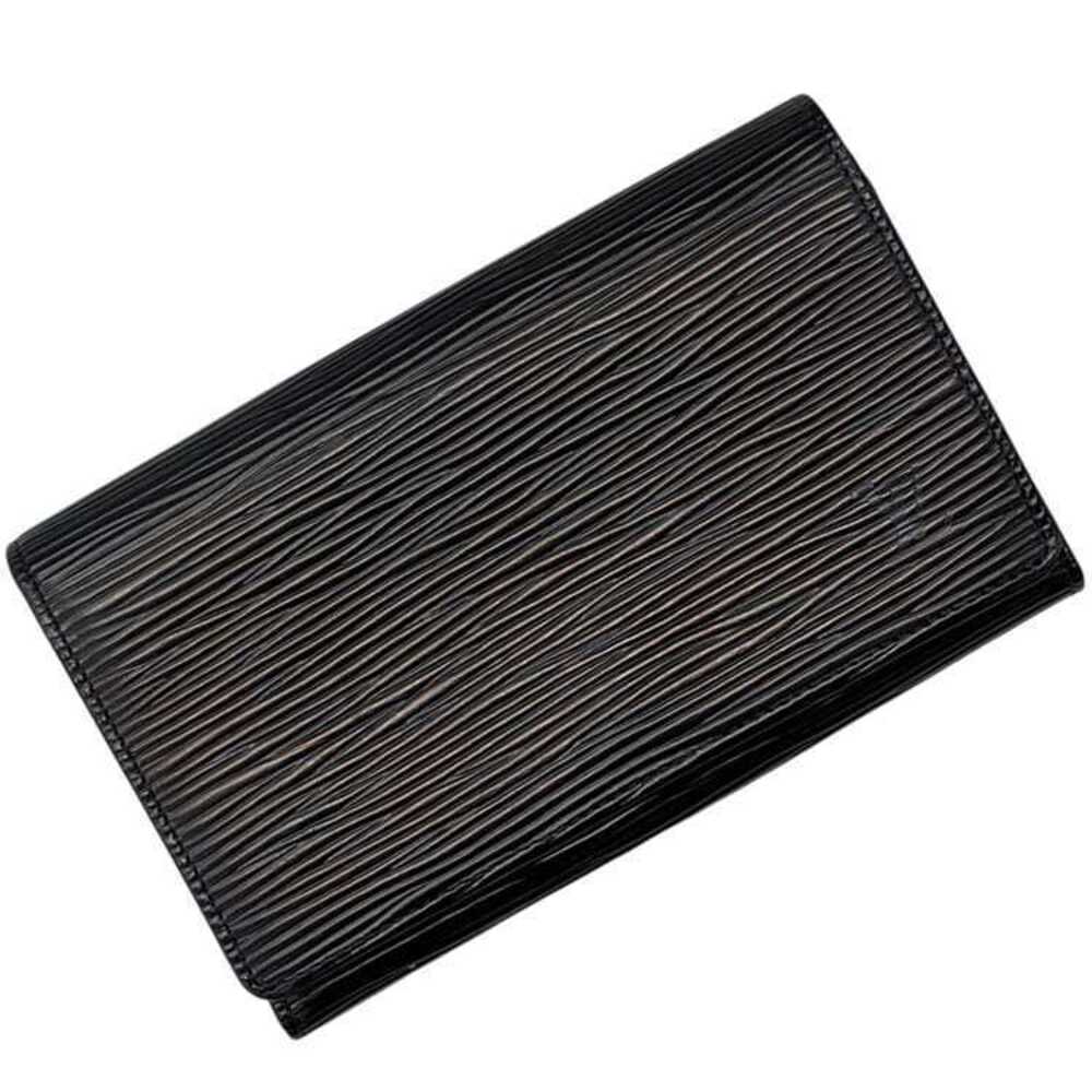 Louis Vuitton Bifold Wallet Coin Purse Trsor Zipper Epi Leather Noir Black